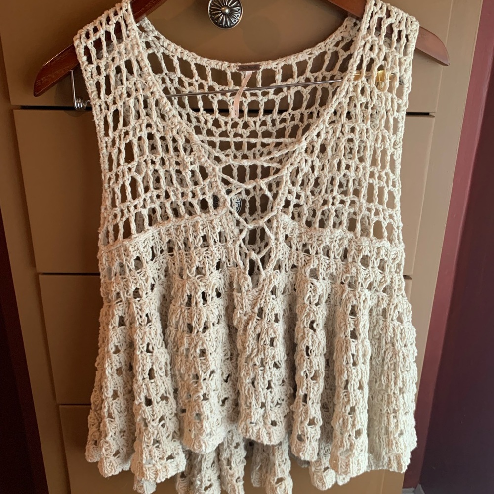 Free People crochet tank top